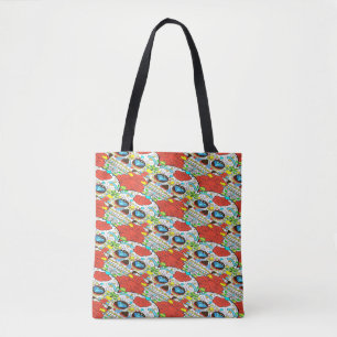 Skulls and flowers tote bag