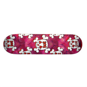 Skulls and Hearts Girl Skateboard