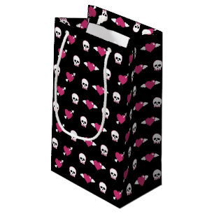 Skulls and hearts small gift bag
