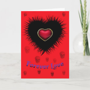 Skulls and hearts Valentines Card
