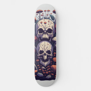 Skulls and Mushrooms Skateboard