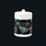 Skulls and Ombre Roses | Gothic Glam Pastel Grunge<br><div class="desc">#abstractart Feminine 90s gothic grunge in a seamless pattern of chalk sugar skulls accented with soft ombre pastel roses on a crushed velvet chalkboard texture background inspired by Halloween and Mexican Day of the Dead (dia de los muertos). The modern contemporary mixed medium design adds the perfect pop of colour...</div>