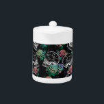 Skulls and Ombre Roses | Gothic Glam Pastel Grunge<br><div class="desc">#abstractart Feminine 90s gothic grunge in a seamless pattern of chalk sugar skulls accented with soft ombre pastel roses on a crushed velvet chalkboard texture background inspired by Halloween and Mexican Day of the Dead (dia de los muertos). The modern contemporary mixed medium design adds the perfect pop of colour...</div>