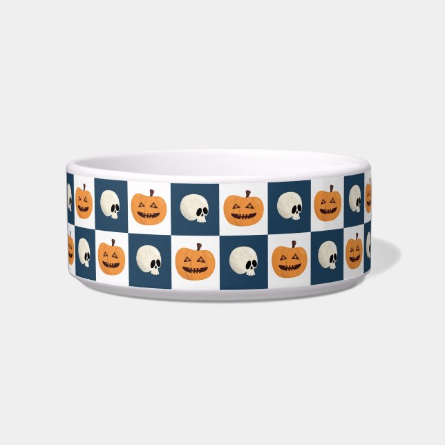 Skulls and Pumpkins Bowl (Front)