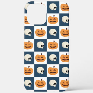 Skulls and Pumpkins Checks iPhone 12 Pro Max Case