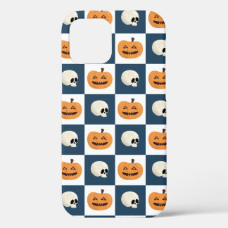Skulls and Pumpkins Checks iPhone 12 Case