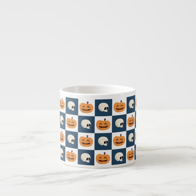 Skulls and Pumpkins Espresso Cup (Front)