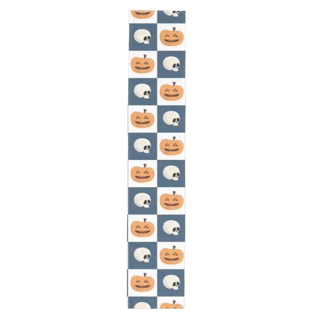Skulls and Pumpkins Medium Table Runner (Front)