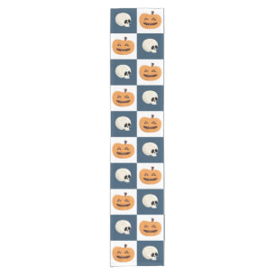 Skulls and Pumpkins Short Table Runner