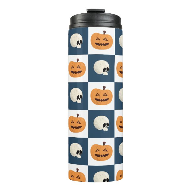 Skulls and Pumpkins Thermal Tumbler (Front)