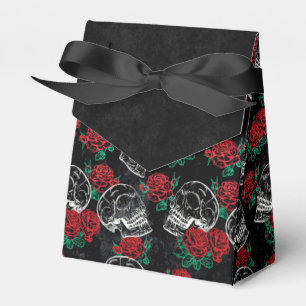 Skulls and Red Roses   Modern Gothic Glam Grunge Favour Box