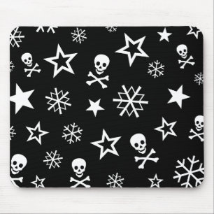 Skulls and Snowflakes Mouse Pad