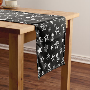Skulls and Snowflakes Short Table Runner