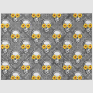 Skulls and Sunflower Series Design 6 Tissue Paper