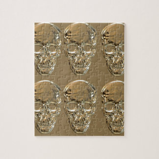 Skulls background gold jigsaw puzzle