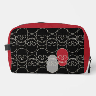 Skulls - Bat Black and Bone White Dopp Kit