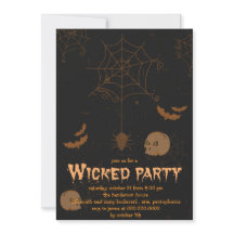 Skulls Bats and Spiders Halloween Party