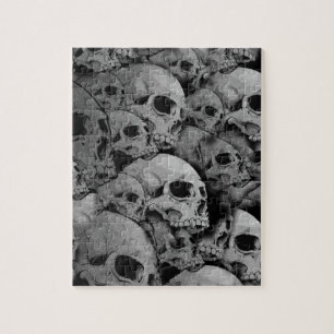 Skulls (black and white) jigsaw puzzle