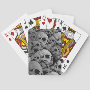 Skulls (black and white) playing cards