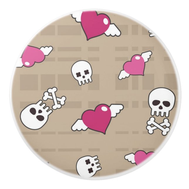 Skulls Ceramic Knob (Front)