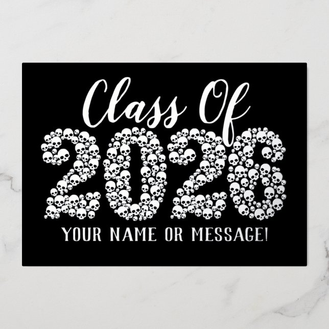 Skulls Class Of 2022 Grad Gold Foil Card (Front)