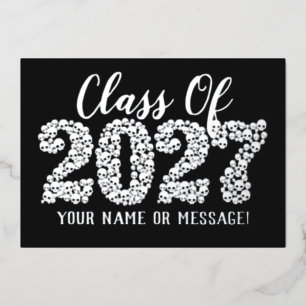 Skulls Class Of 2027 Foil Holiday Card