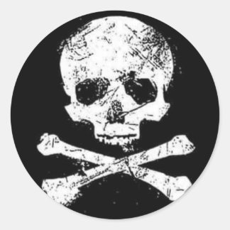 skulls classic round sticker