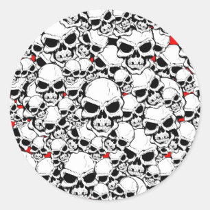 SKULLS CLASSIC ROUND STICKER