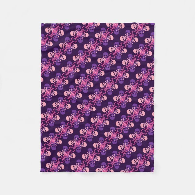 Skulls & Crossbones Fleece Blanket (Front)