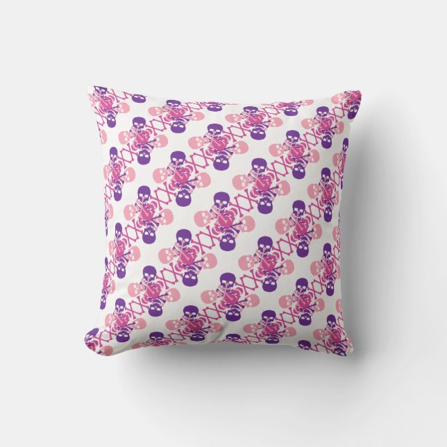 Skulls & Crossbones Patter Cushion (Front)