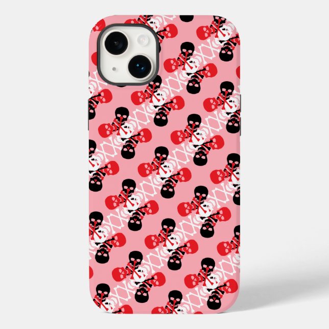 Skulls & Crossbones Pattern Case-Mate iPhone Case (Back)