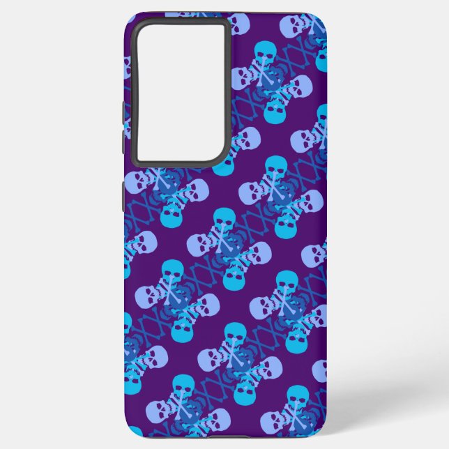 Skulls & Crossbones Pattern Samsung Galaxy S21 Ultra Case (Back)