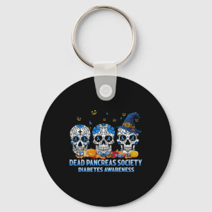 Skulls Dead Pancreas Society Diabetes Awareness Ha Key Ring