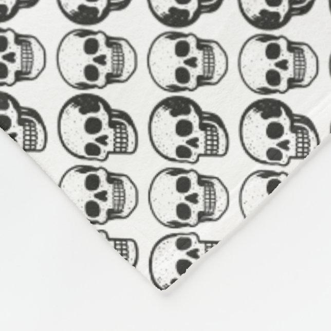 Skulls Fleece Blanket (Corner)