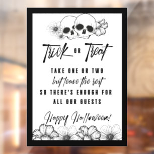  Skulls flowers Halloween trick or treat