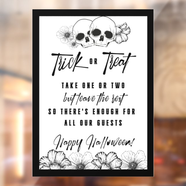  Skulls flowers Halloween trick or treat (Sheet 2)