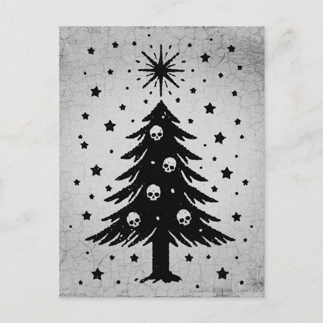 Skulls For Christmas Tree Postcard (Front)