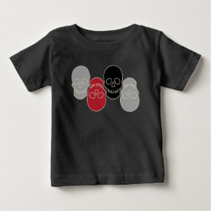 Skulls - Ghost Grey and Bone White Baby T-Shirt