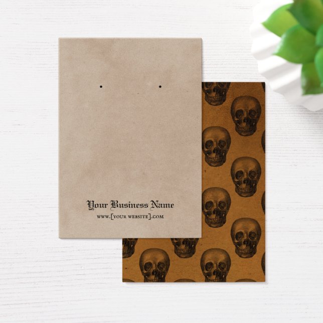 Skulls Gothic Halloween Earring Display Card (Desk)