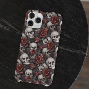 Skulls Gothic Red Rose Pattern  Case-Mate iPhone 14 Pro Max Case
