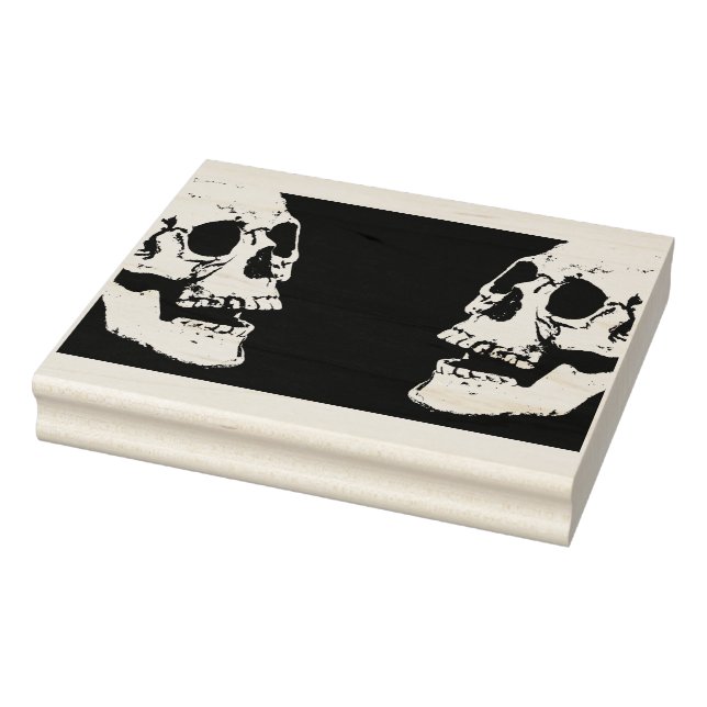 Skulls - Halloween card making Rubber Stamp (Stamp)