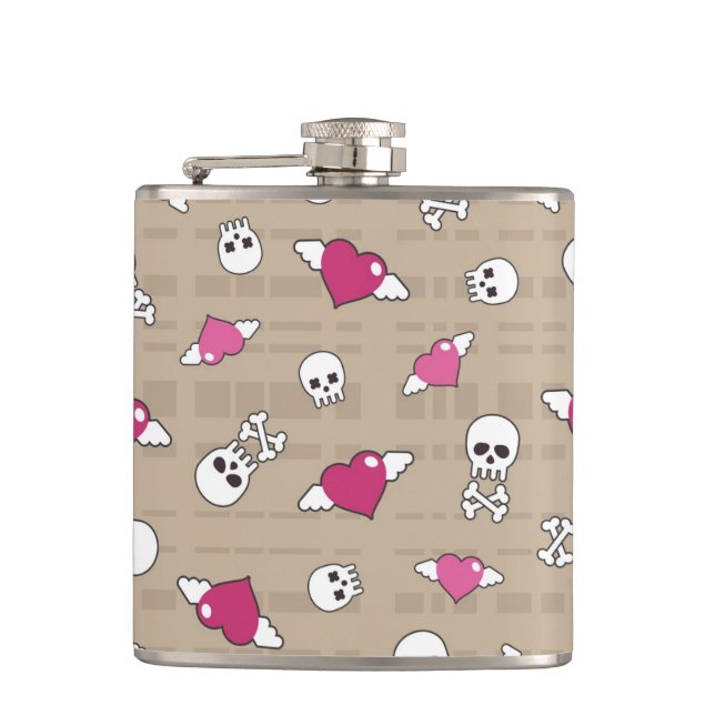 Skulls Hip Flask (Front)