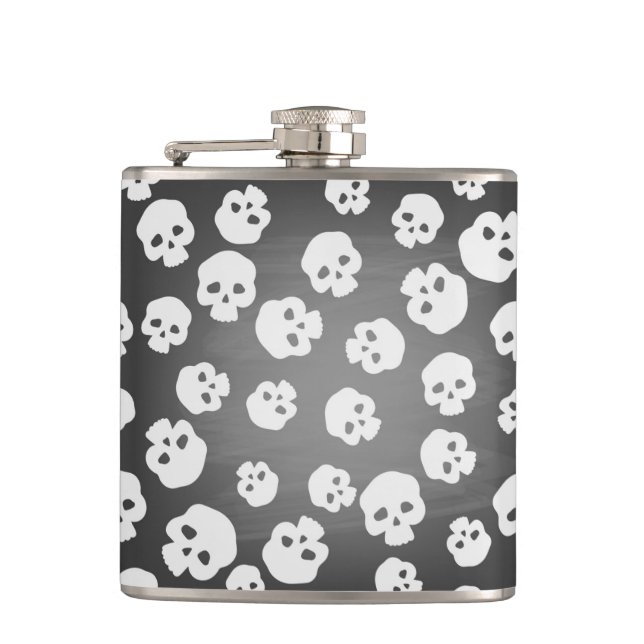 Skulls Hip Flask (Front)