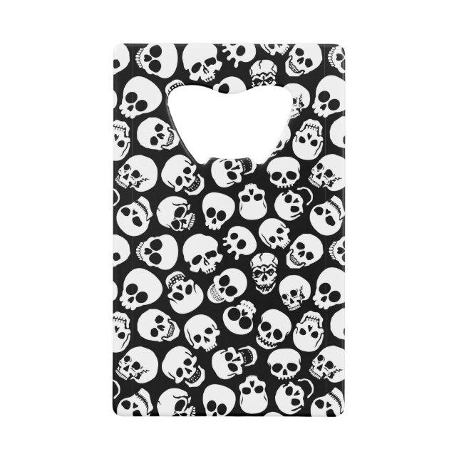 Skulls in Black Background Pattern (Front)