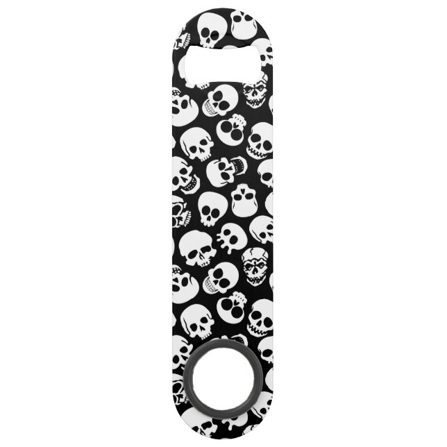 Skulls in Black Background Pattern (Front)