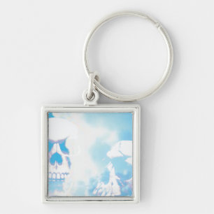Skulls in the Clouds Key Ring