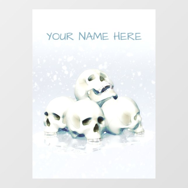 Skulls in the snow. Personalized (Sheet)