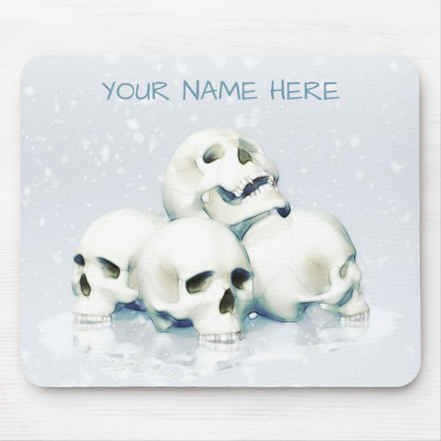 Skulls in the snow. Personalized Mouse Pad (Front)