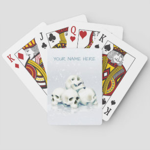 Skulls in the snow playing cards