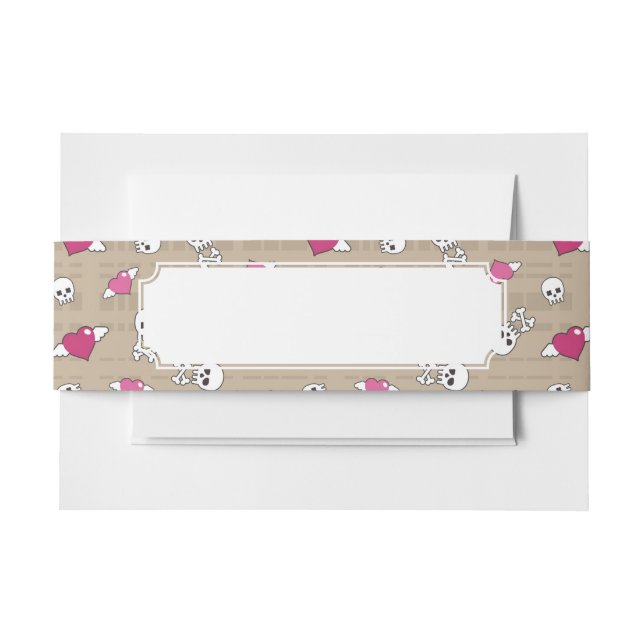 Skulls Invitation Belly Band (Front Example)